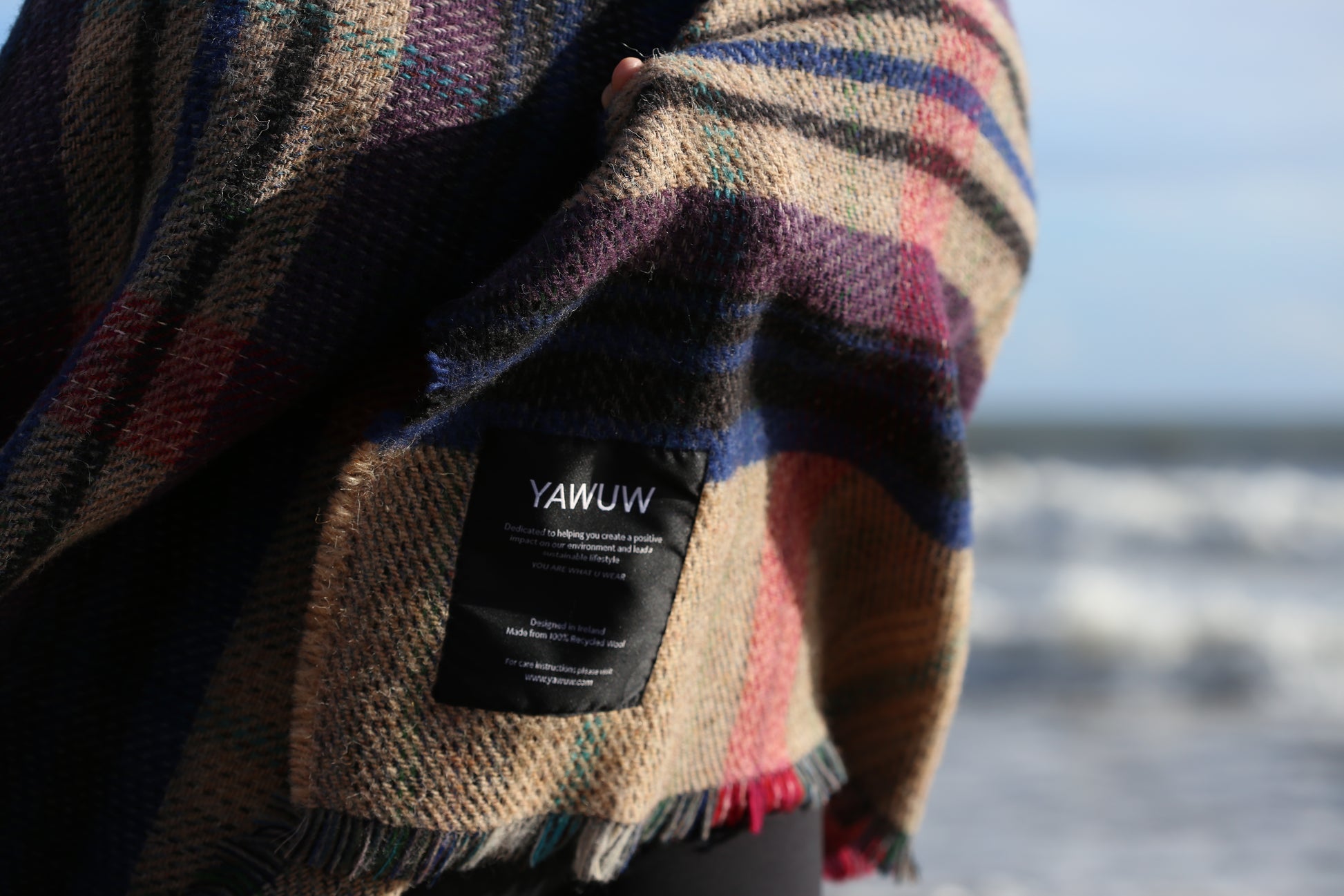 Photo of a throw made from recycled wool