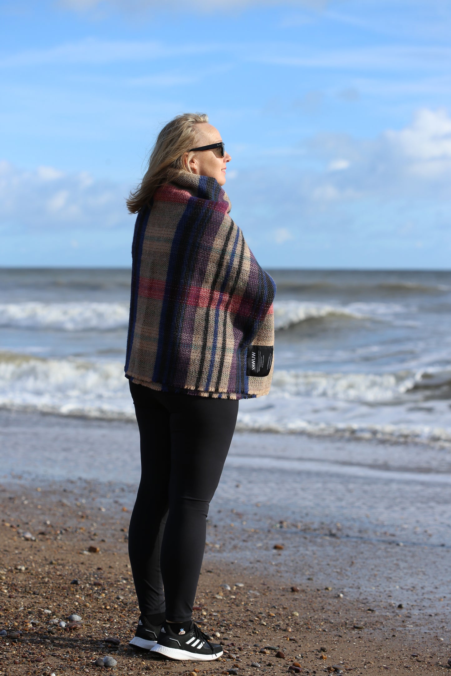 A woollen throw, scarf or rug made by YAWUW, Cork's most innovative clothing company.