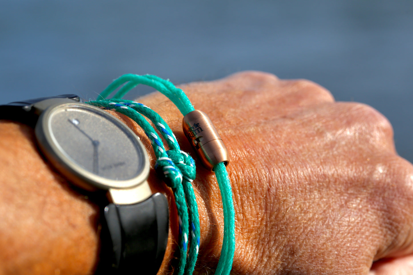 Bracelet made from a net recovered from the Adriatic Sea